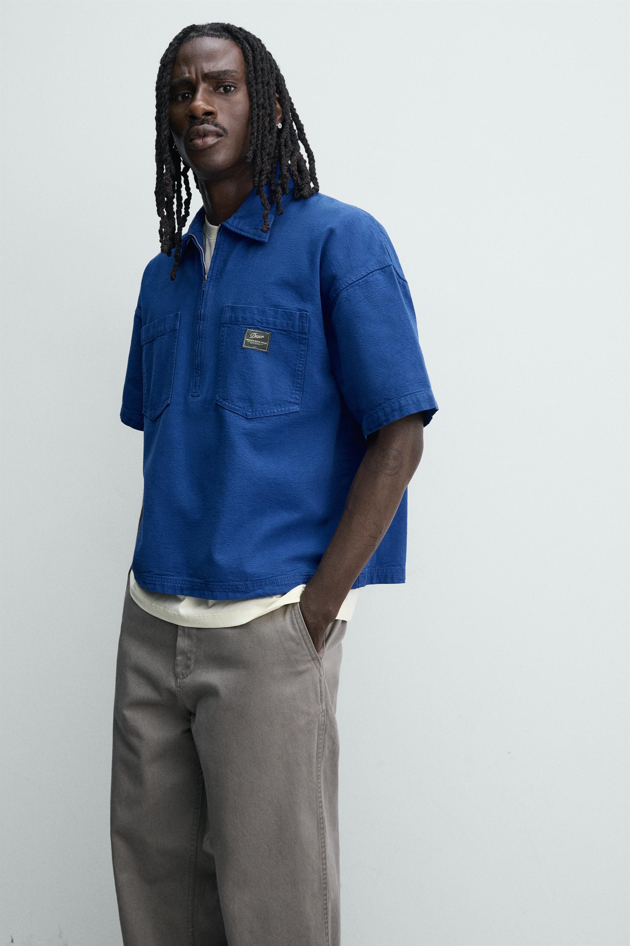 WASHED STRIPED BOXY FIT POLO